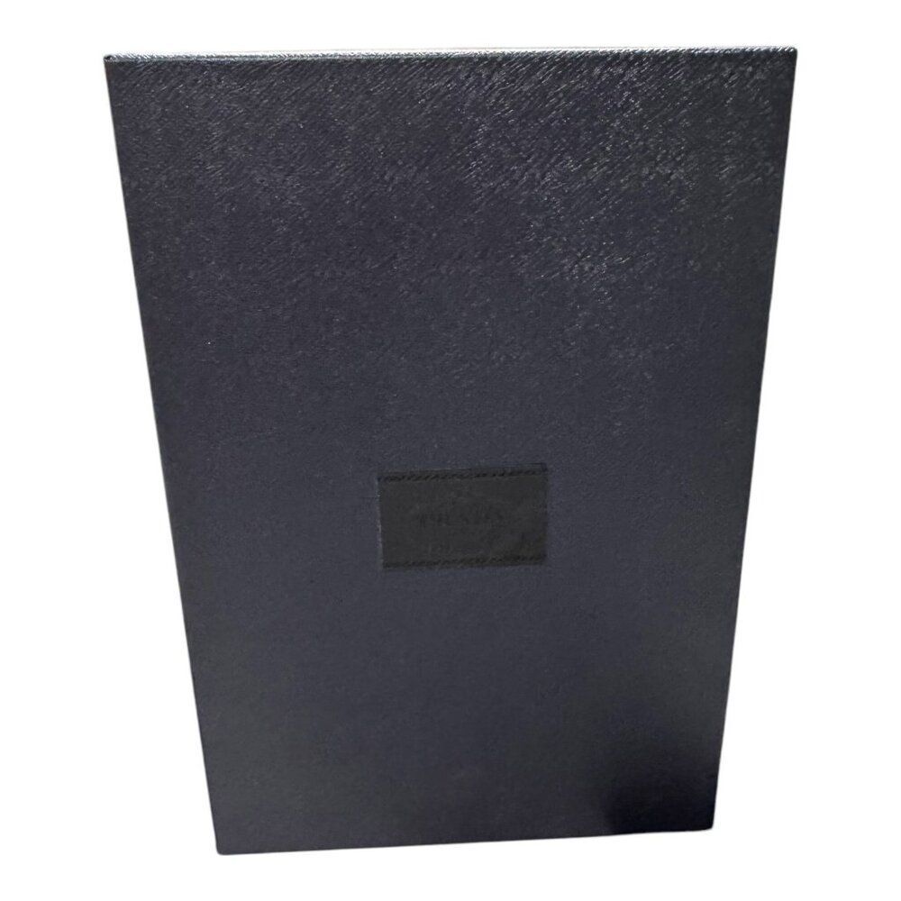 Prada Blue Faux Leather Document Holder Scarf Blanket EMPTY GIFT Box 10x15x3
